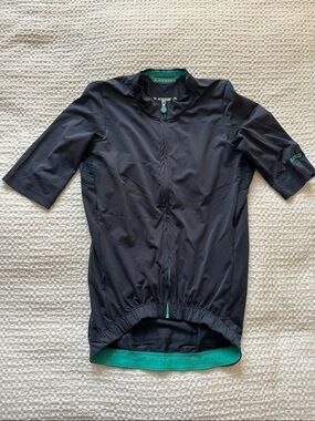 Black Sheep Grey Cycling Jersey with Teal Trim